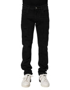 Dolce & Gabbana Black Cotton Skinny Men Denim Jeans - Zeiniez