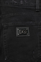 Dolce & Gabbana Black Cotton Skinny Men Denim Jeans - Zeiniez