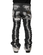 Dolce & Gabbana Black Tie Dye Straight Denim Jeans - Zeiniez