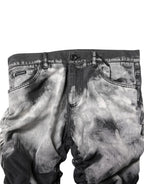 Dolce & Gabbana Black Tie Dye Straight Denim Jeans - Zeiniez