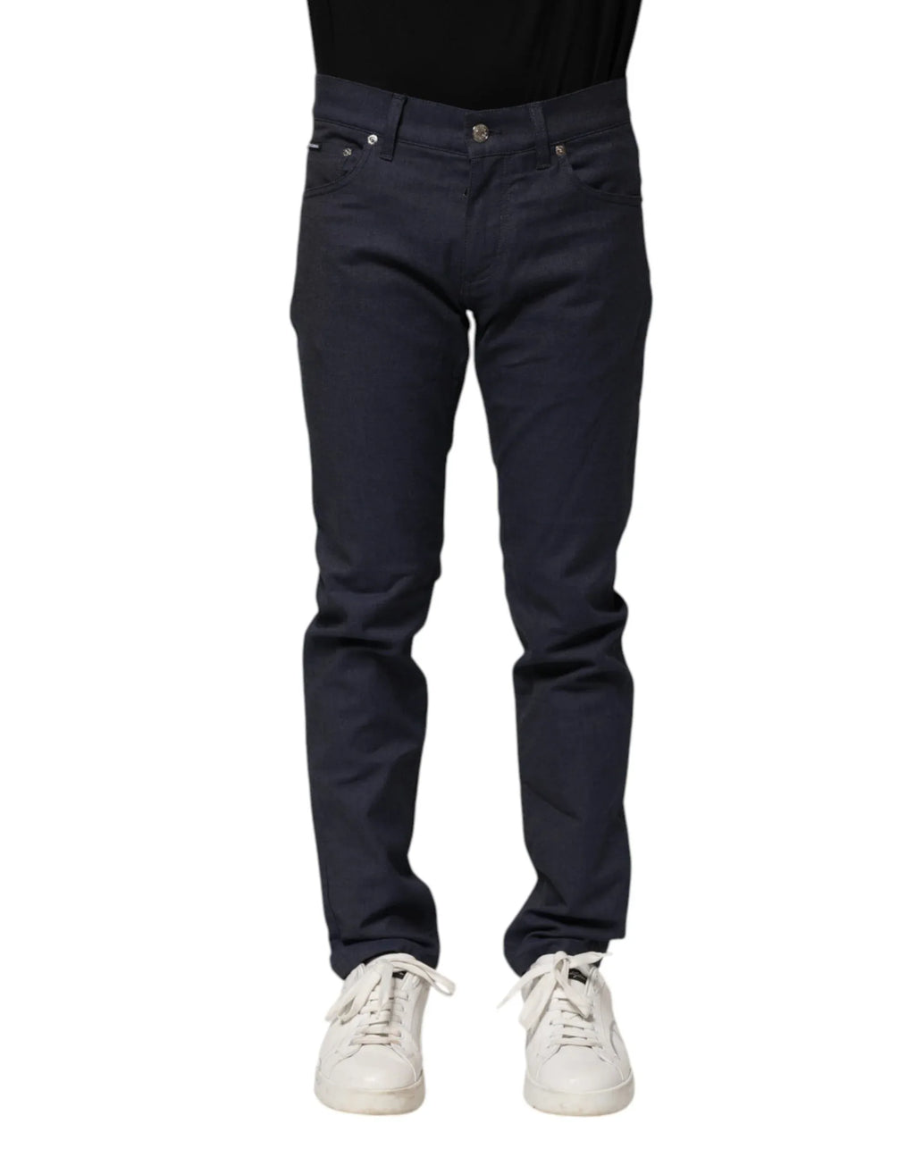Dolce & Gabbana Dark Blue Cotton Skinny Denim Jeans - Zeiniez