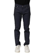 Dolce & Gabbana Dark Blue Cotton Skinny Denim Jeans - Zeiniez