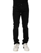 Dolce & Gabbana Black Cotton Skinny Men Denim Jeans - Zeiniez