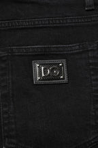 Dolce & Gabbana Black Cotton Skinny Men Denim Jeans - Zeiniez