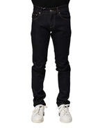 Dolce & Gabbana Black Cotton Skinny Men Denim Jeans - Zeiniez