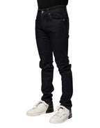 Dolce & Gabbana Black Cotton Skinny Men Denim Jeans - Zeiniez