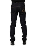 Dolce & Gabbana Black Cotton Skinny Men Denim Jeans - Zeiniez