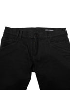 Dolce & Gabbana Black Cotton Skinny Men Denim Jeans - Zeiniez