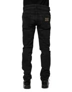Dolce & Gabbana Black Cotton Skinny Men Denim Jeans - Zeiniez