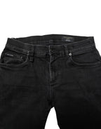 Dolce & Gabbana Black Cotton Skinny Men Denim Jeans - Zeiniez