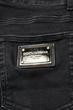 Dolce & Gabbana Black Cotton Skinny Men Denim Jeans - Zeiniez