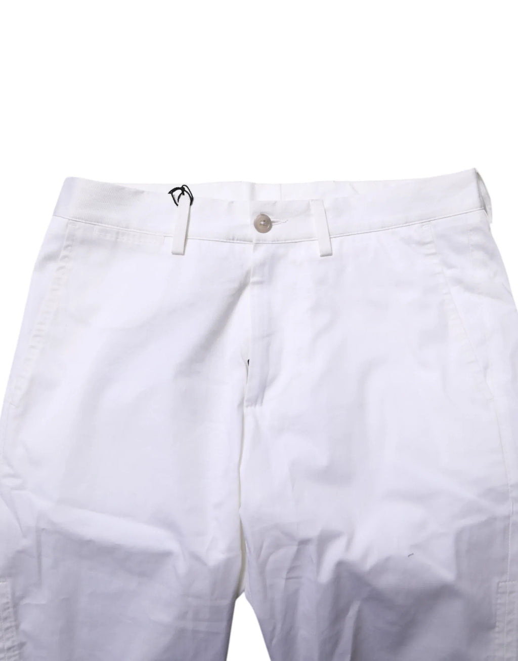 Dolce & Gabbana White Cotton Stretch Men Denim Bermuda Shorts - Zeiniez