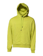 Dolce & Gabbana Green Cotton Hooded Logo Sweatshirt Sweater - Zeiniez
