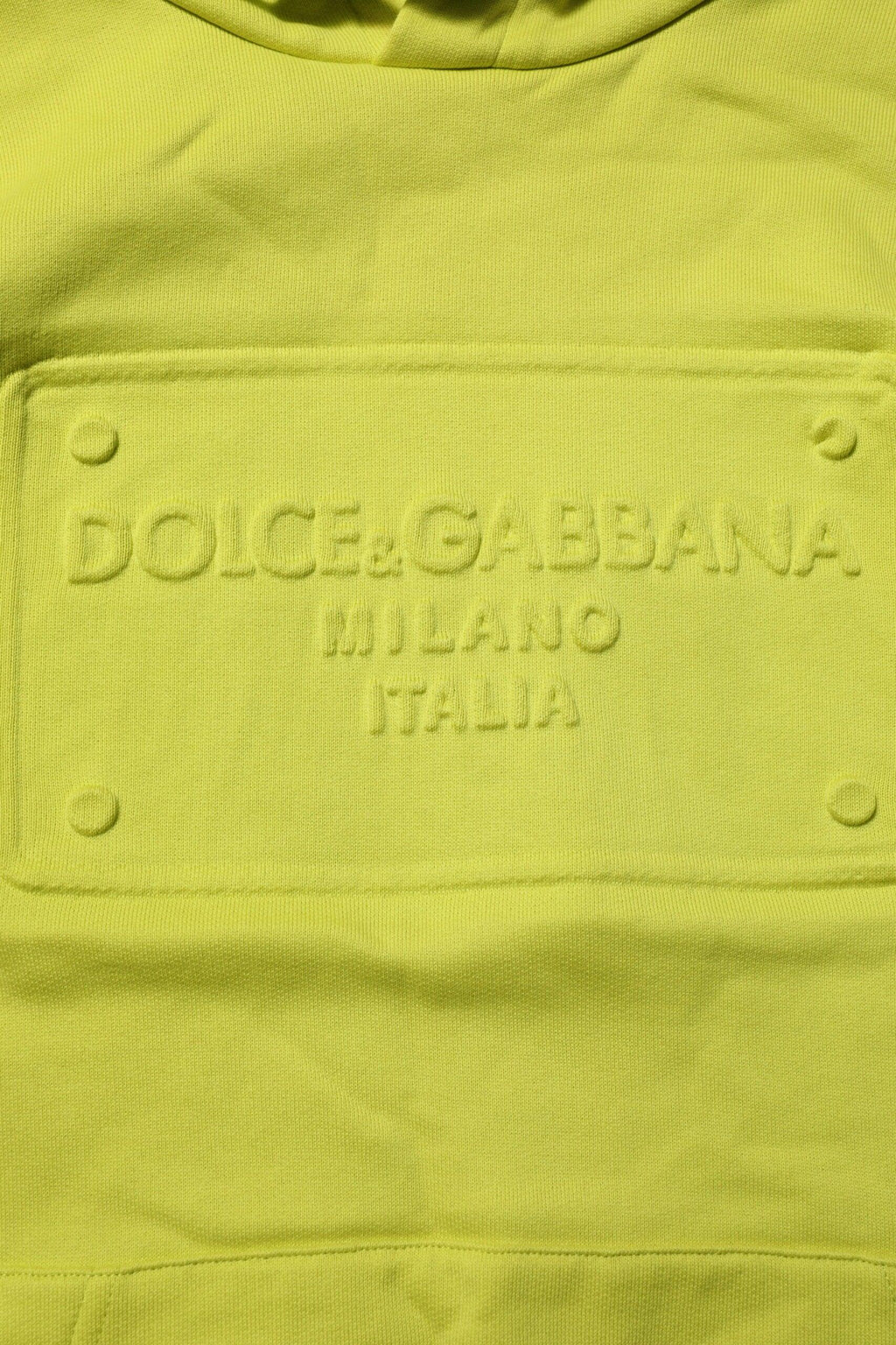 Dolce & Gabbana Green Cotton Hooded Logo Sweatshirt Sweater - Zeiniez