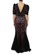 Dolce & Gabbana Multicolor Embellished Mermaid Gown Dress - Zeiniez