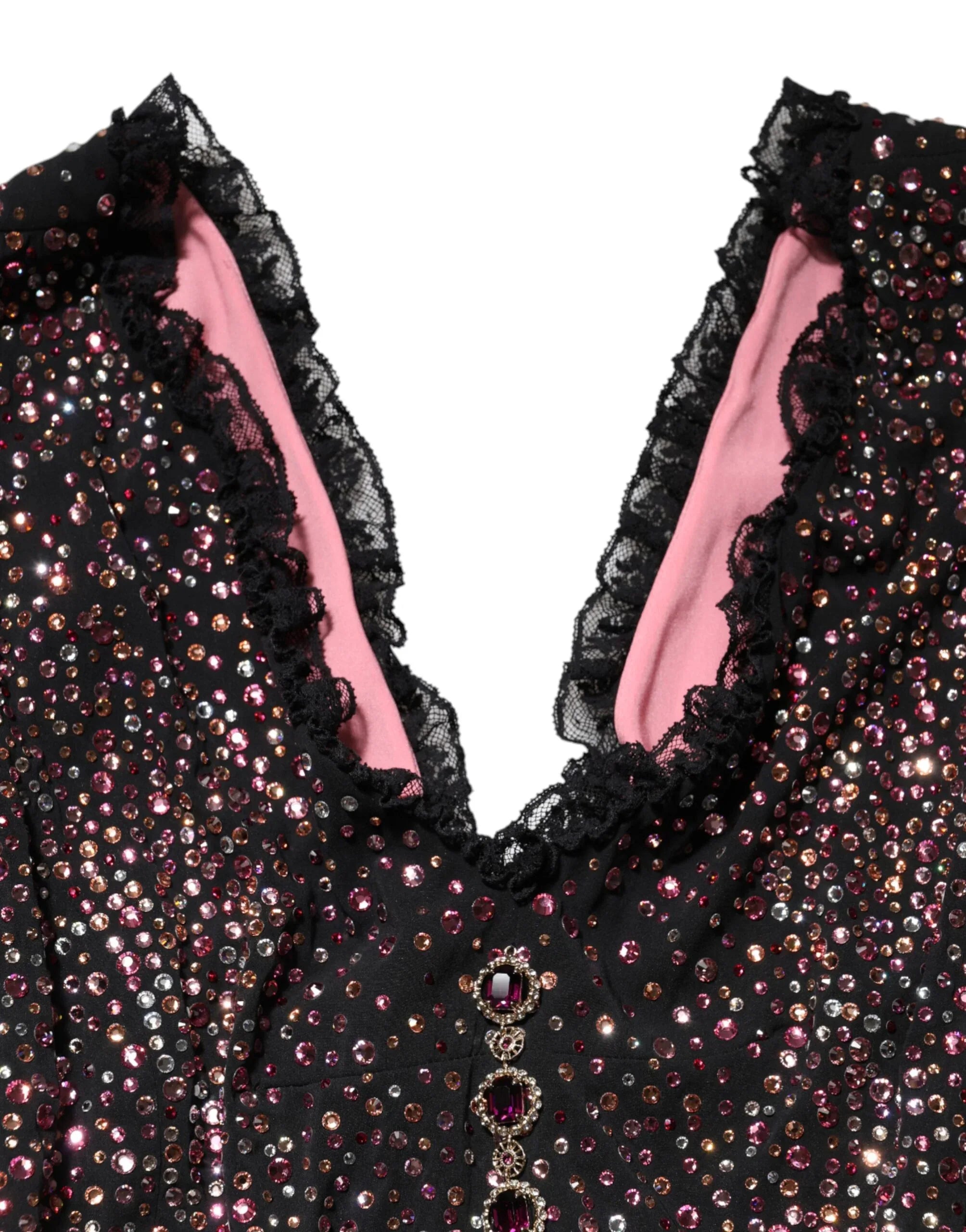 Dolce & Gabbana Multicolor Embellished Mermaid Gown Dress - Zeiniez