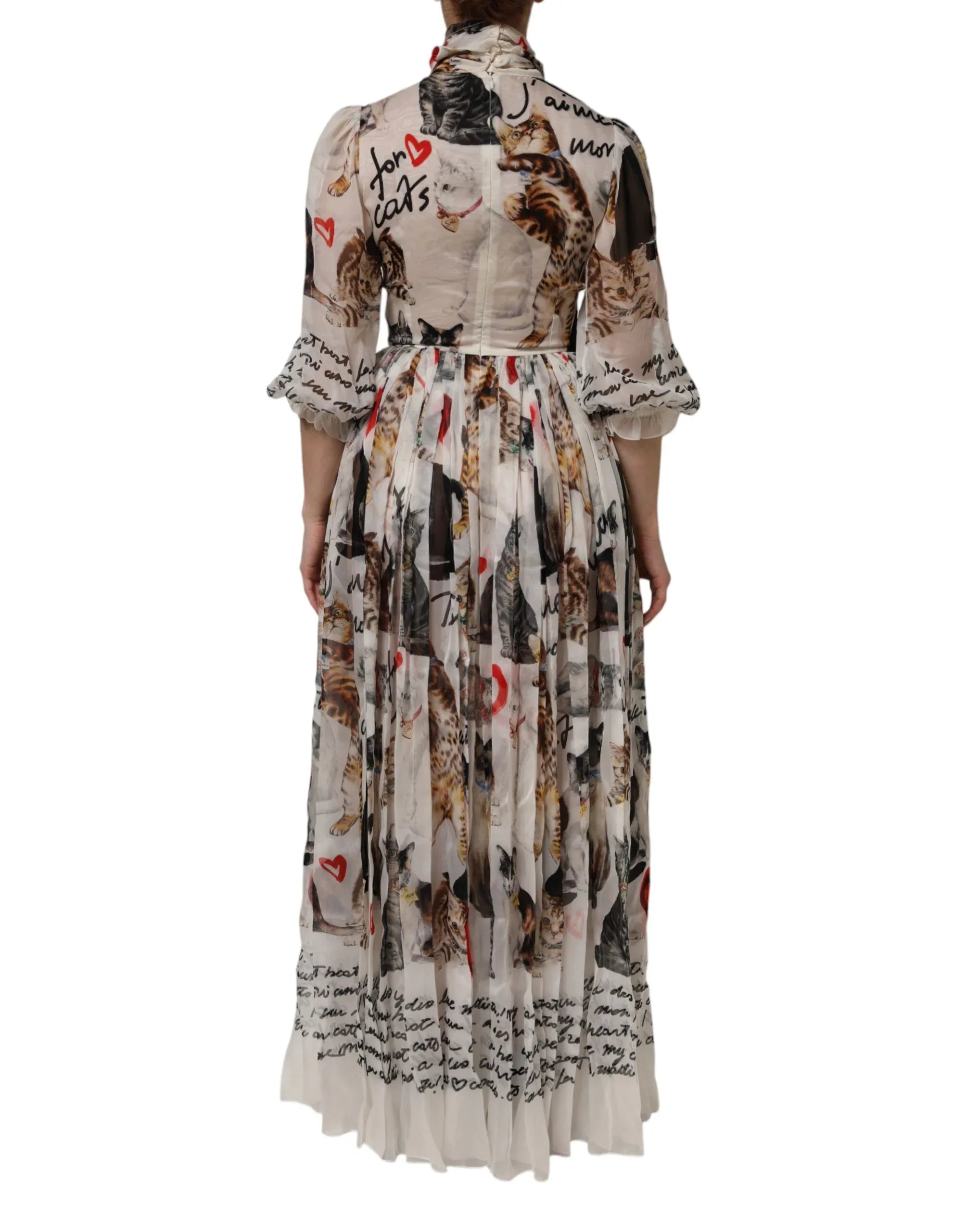 Dolce & Gabbana Multicolor Animal Print Silk Ascot Maxi Dress - Zeiniez