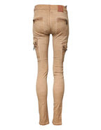 PLEIN SUD Brown Cotton Mid Waist Skinny Denim Jeans - Zeiniez