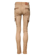 PLEIN SUD Brown Cotton Mid Waist Skinny Denim Jeans