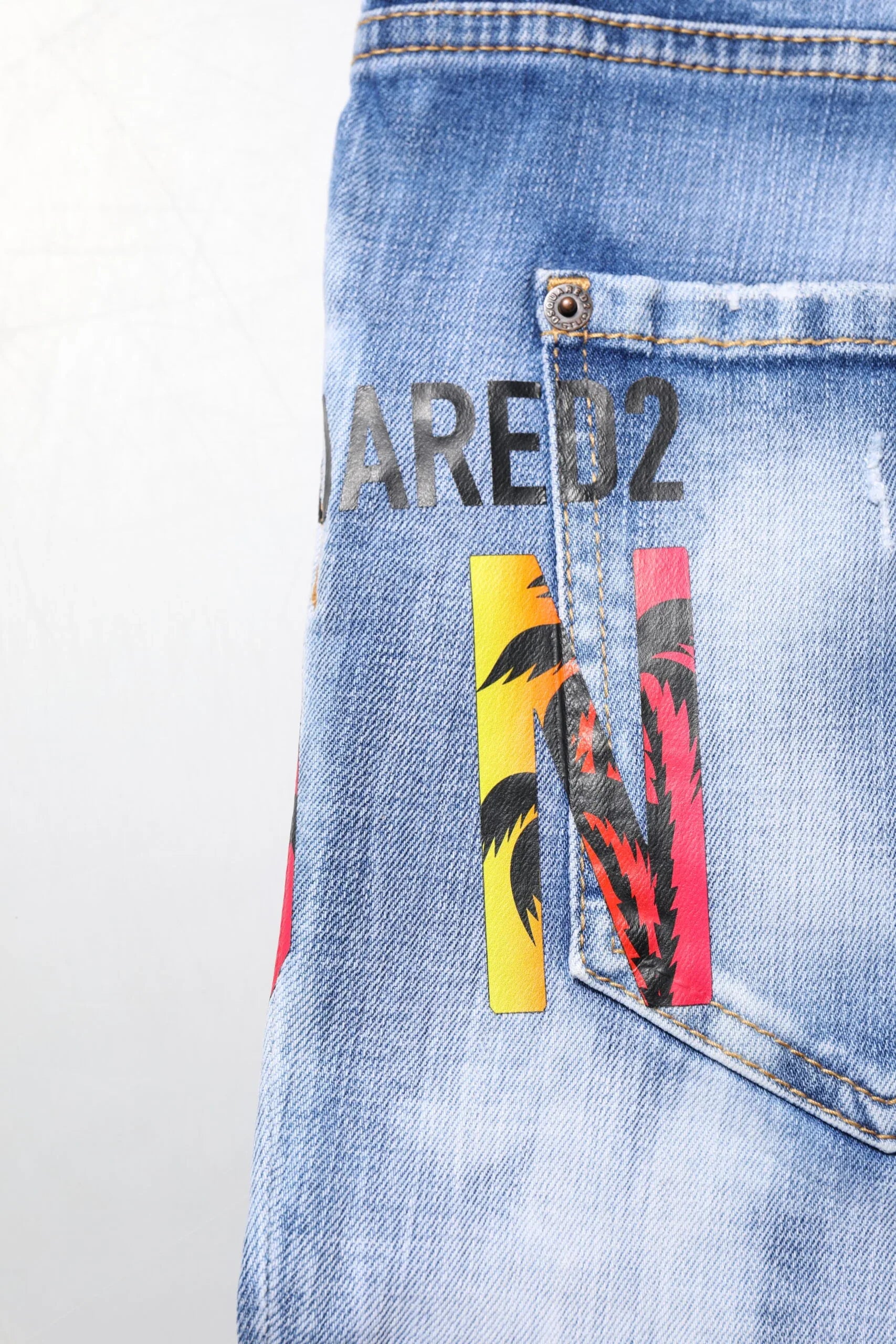 Dsquared² Blue Washed Cotton Mid Waist Skinny Denim Jeans - Zeiniez