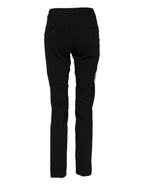 Dolce & Gabbana Black Wool Mid Waisted Tapered Dress Pants - Zeiniez