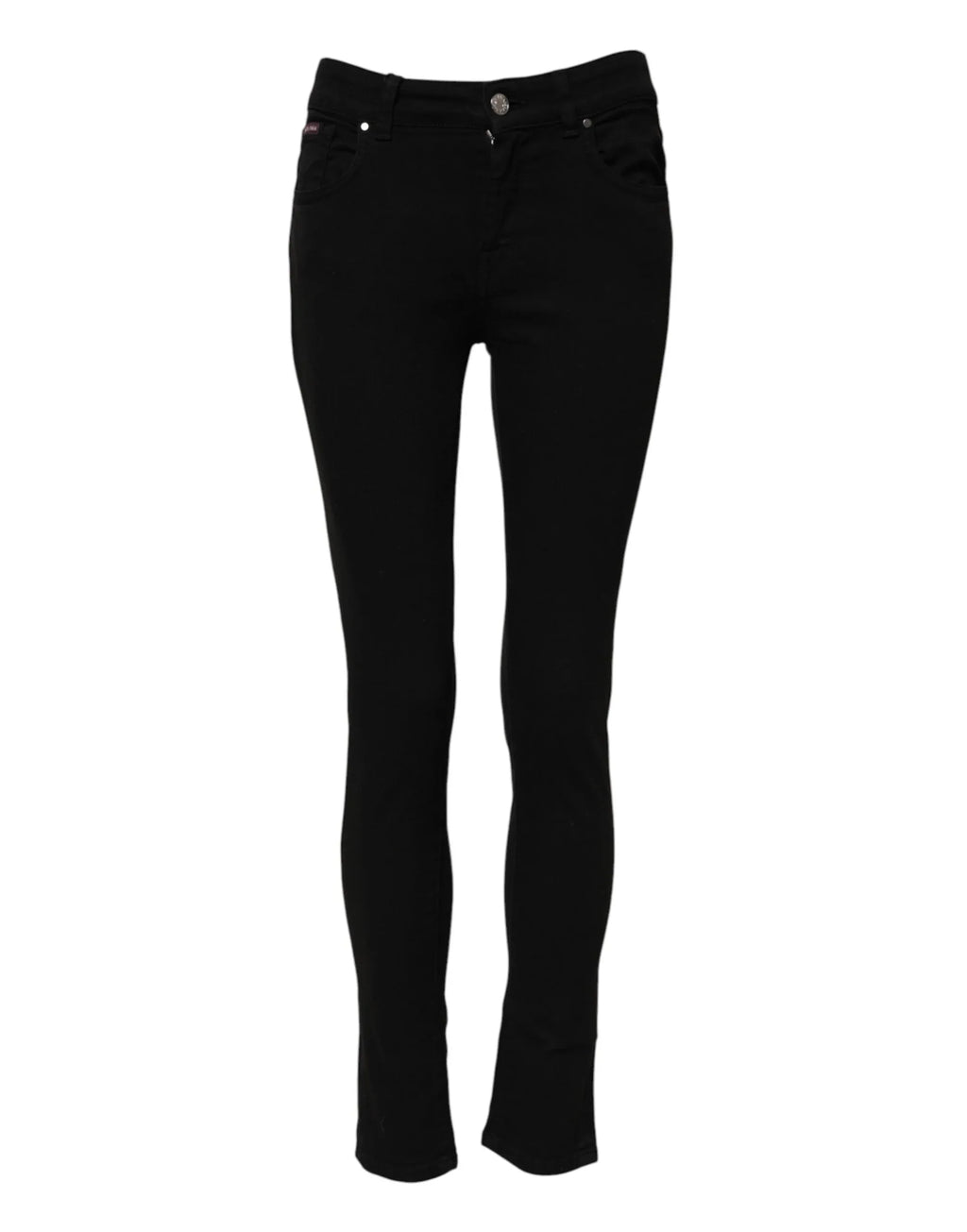 Dolce & Gabbana Black Skinny Cotton Mid Waisted Denim Jeans - Zeiniez