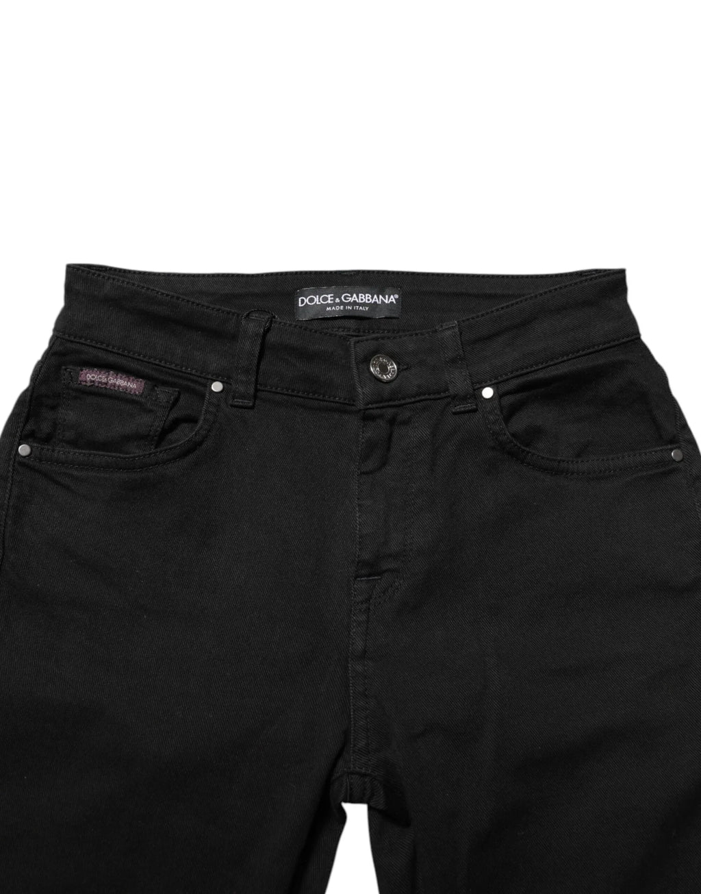 Dolce & Gabbana Black Skinny Cotton Mid Waisted Denim Jeans - Zeiniez