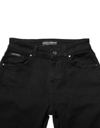Dolce & Gabbana Black Skinny Cotton Mid Waisted Denim Jeans - Zeiniez