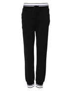 Dolce & Gabbana Black Cotton Mid Waist Jogger Pants - Zeiniez