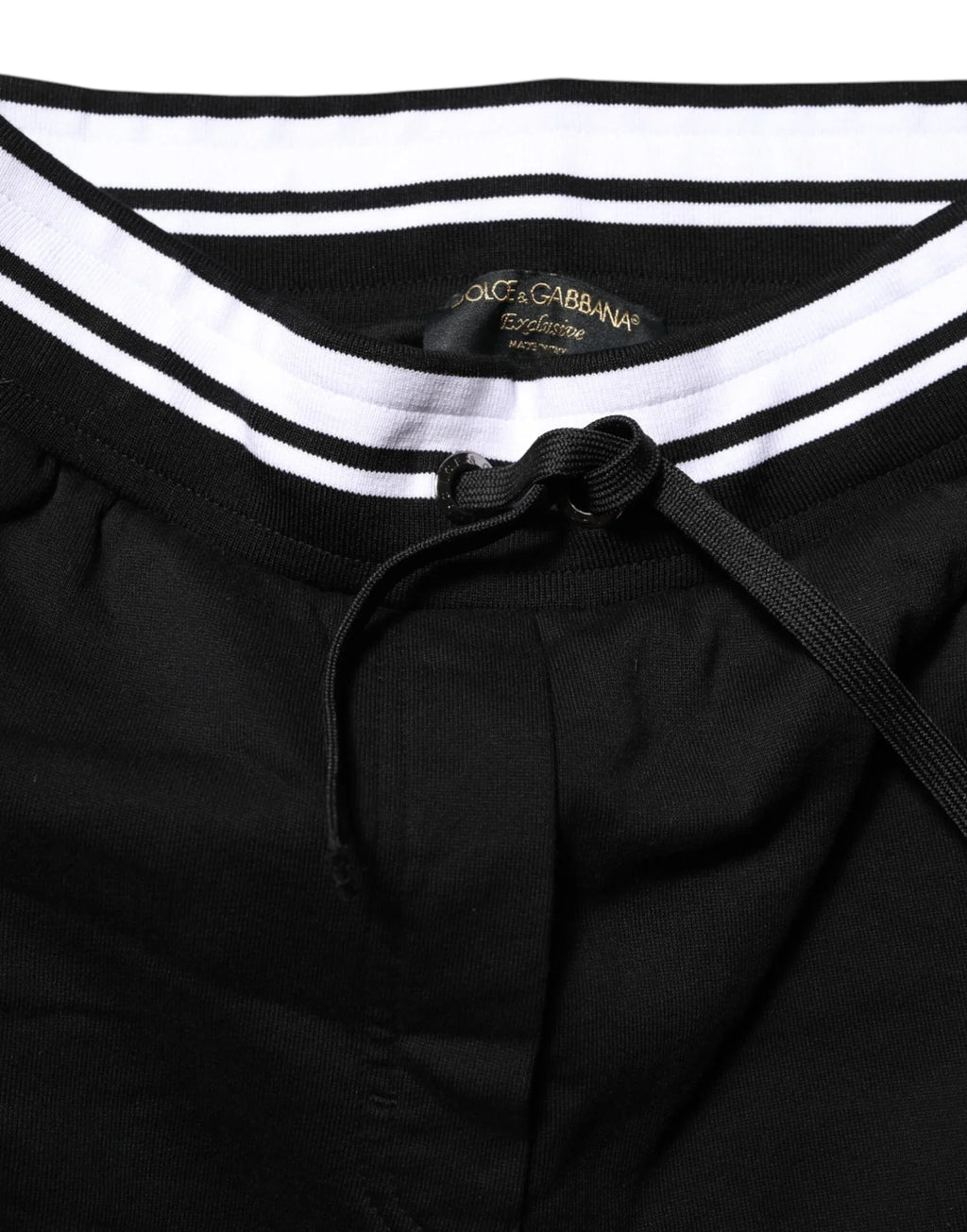Dolce & Gabbana Black Cotton Mid Waist Jogger Pants - Zeiniez
