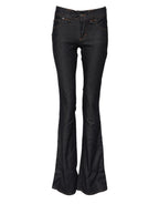 John Galliano Blue Mid Waist Cotton Wide Leg Denim Jeans - Zeiniez