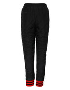 Dolce & Gabbana Black Quilted Mid Waist Jogger Pants - Zeiniez