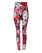 Dolce & Gabbana Multicolor Floral High Waist Leggings Pants - Zeiniez