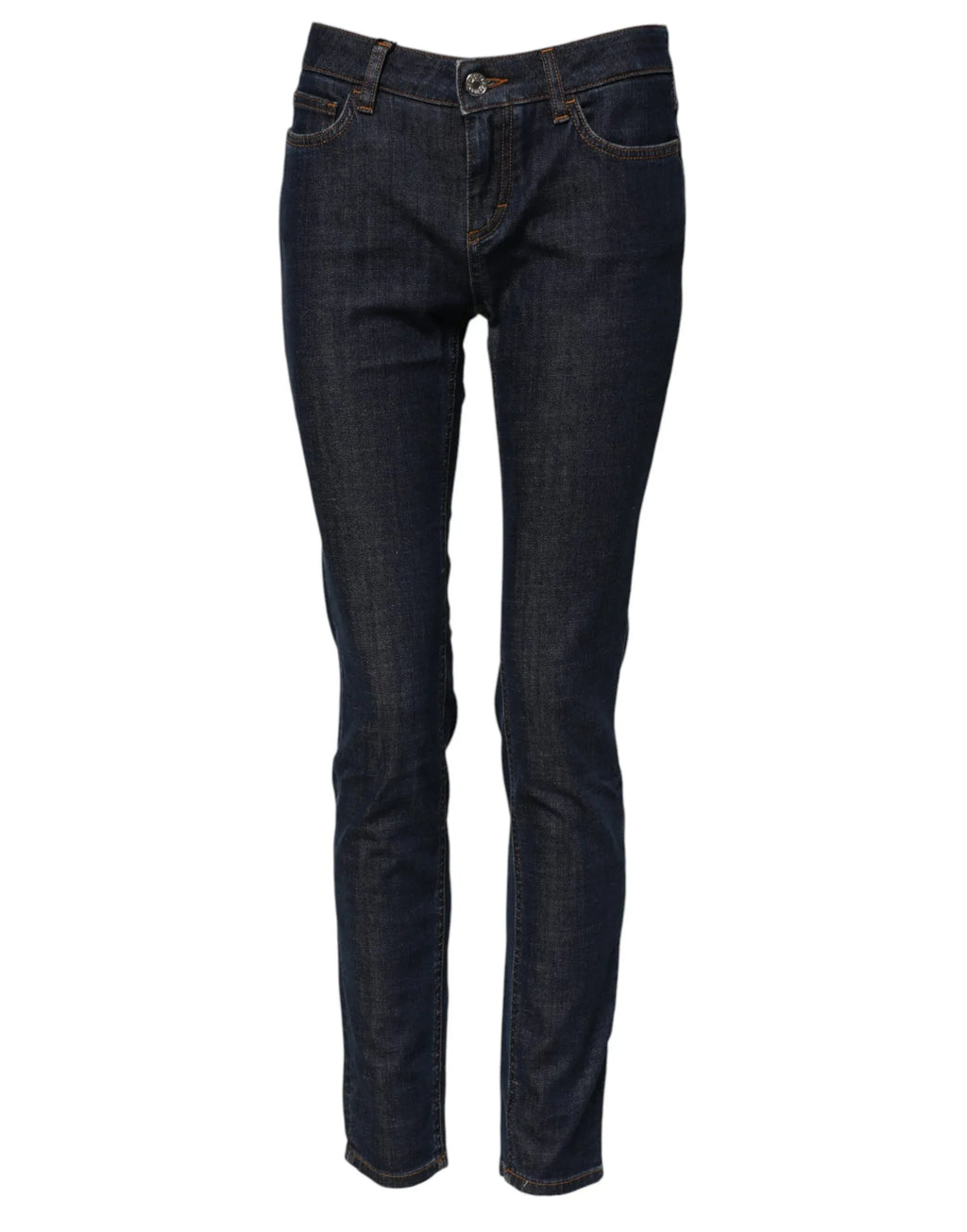 Dolce & Gabbana Blue Skinny Cotton Mid Waisted Denim Jeans - Zeiniez