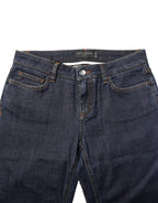 Dolce & Gabbana Blue Skinny Cotton Mid Waisted Denim Jeans