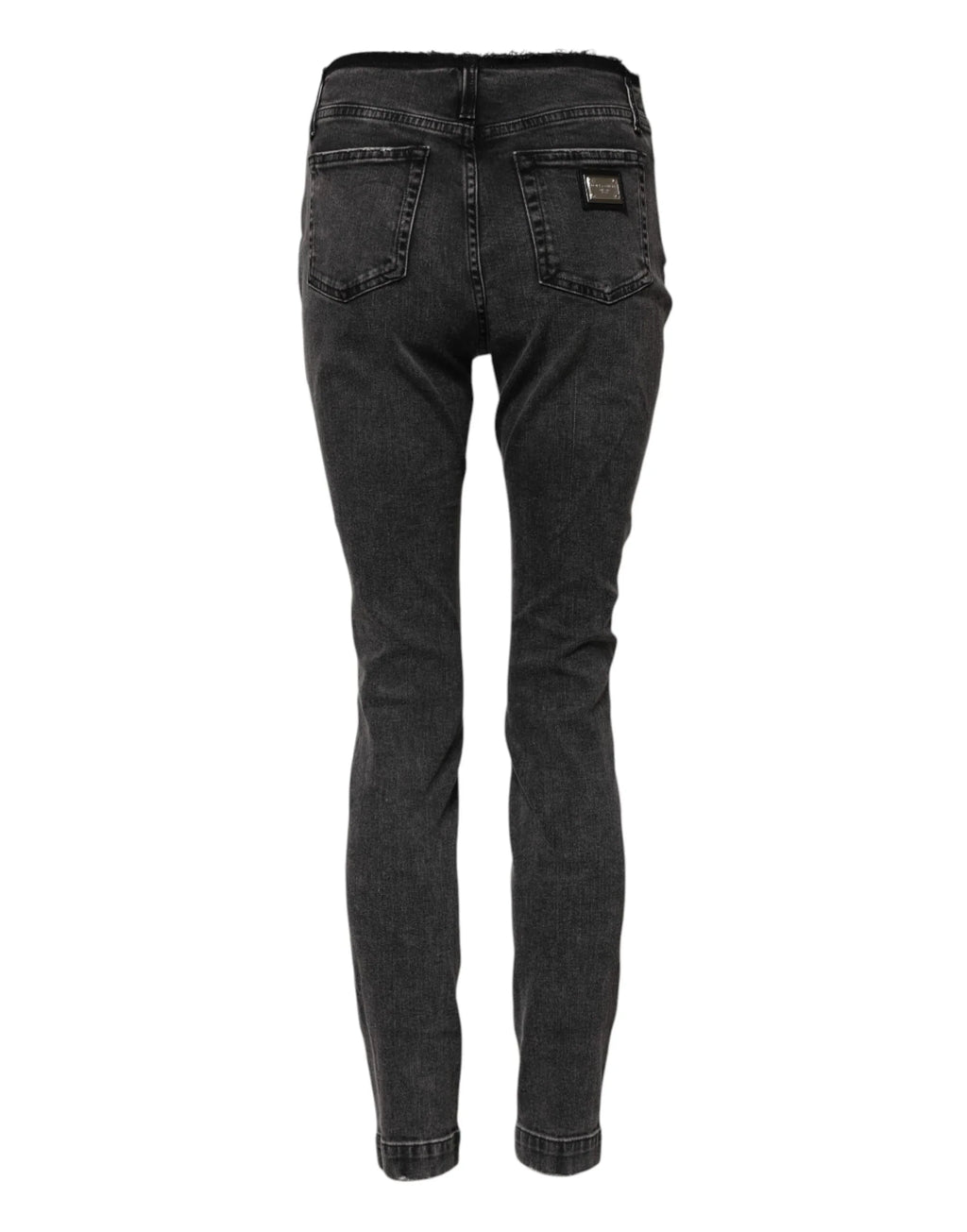 Dolce & Gabbana Gray Skinny Cotton Mid Waisted Denim Jeans - Zeiniez