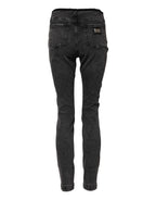 Dolce & Gabbana Gray Skinny Cotton Mid Waisted Denim Jeans - Zeiniez