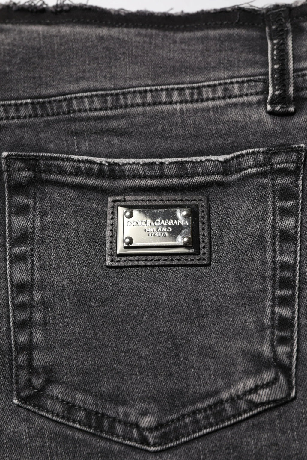 Dolce & Gabbana Gray Skinny Cotton Mid Waisted Denim Jeans - Zeiniez