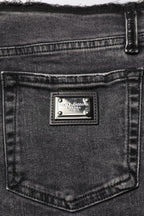 Dolce & Gabbana Gray Skinny Cotton Mid Waisted Denim Jeans - Zeiniez
