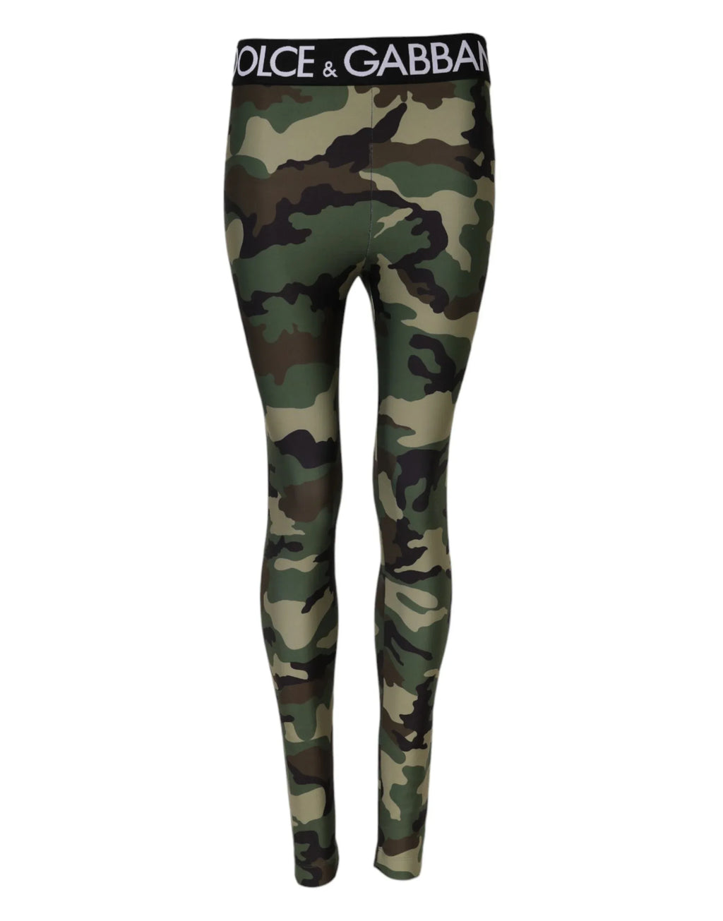 Dolce & Gabbana Multicolor Camouflage DG Waist Leggings Pants - Zeiniez