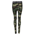 Dolce & Gabbana Multicolor Camouflage DG Waist Leggings Pants - Zeiniez