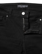 Dolce & Gabbana Black Skinny Cotton Mid Waisted Denim Jeans