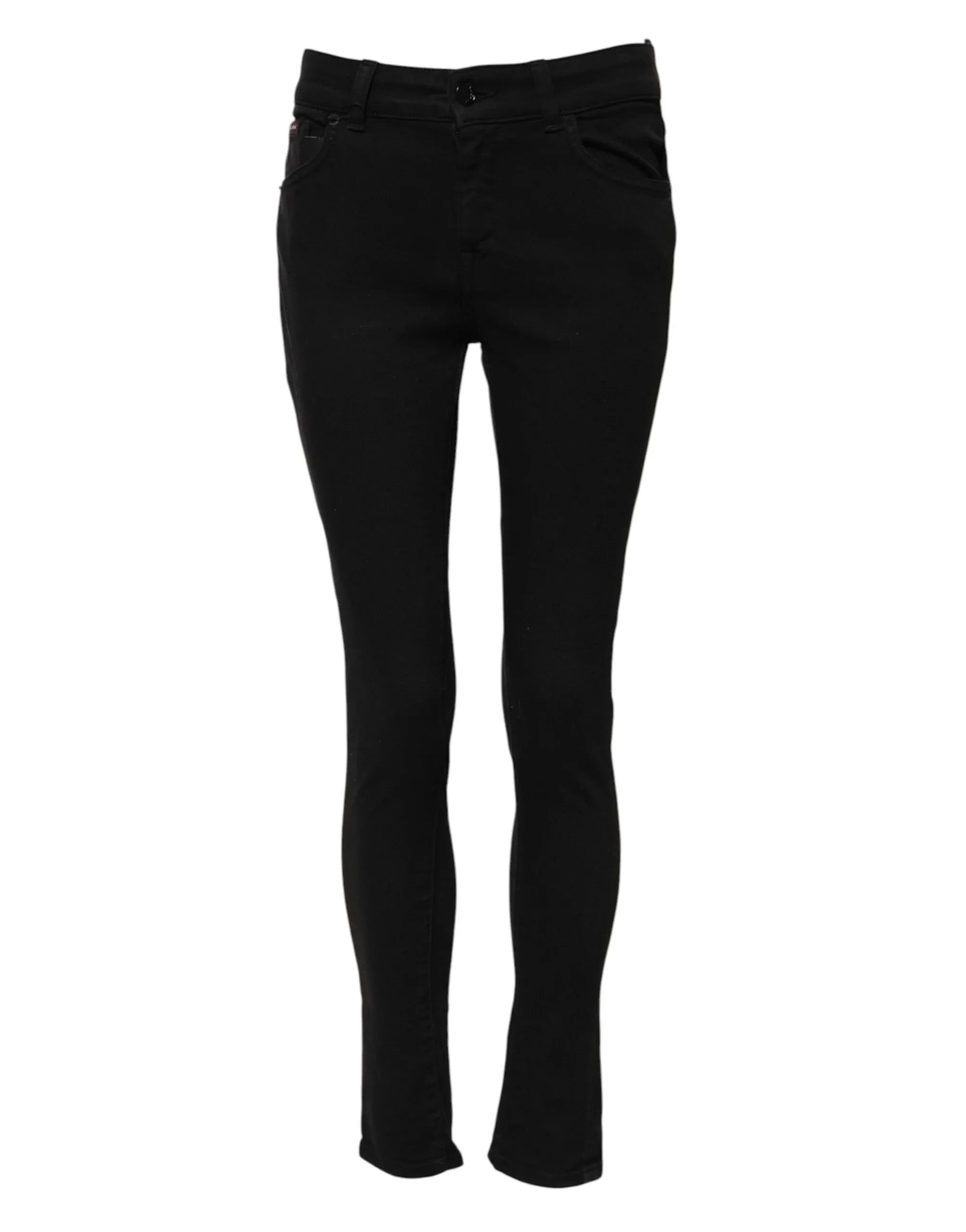 Dolce & Gabbana Black Cotton Skinny Mid Waisted Denim Jeans - Zeiniez