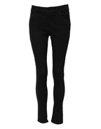 Dolce & Gabbana Black Cotton Skinny Mid Waisted Denim Jeans