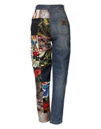 Dolce & Gabbana Blue AMBER Patchwork High Waist Denim Jeans