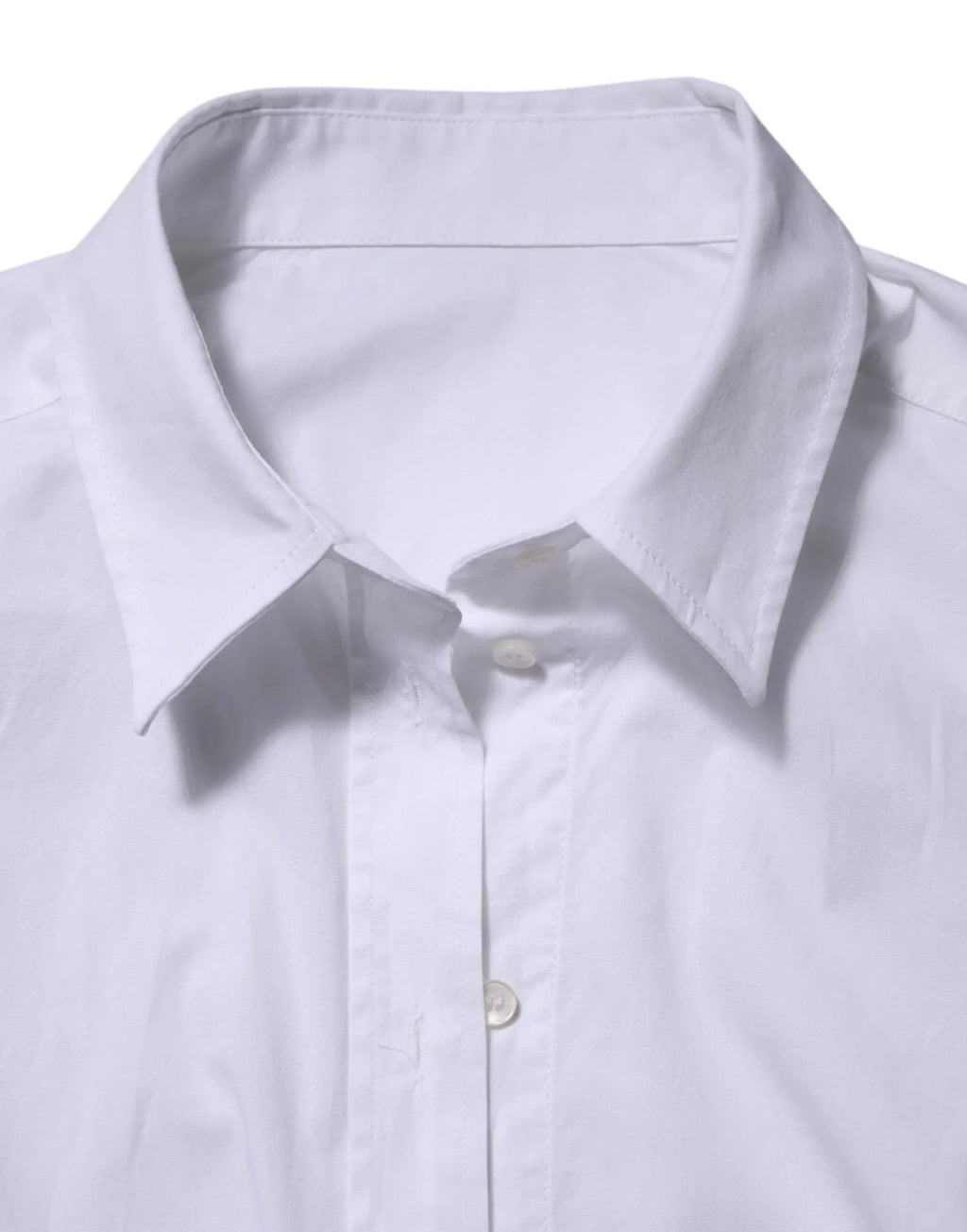 Dolce & Gabbana White Cotton Long Sleeves Collared Top Shirt - Zeiniez
