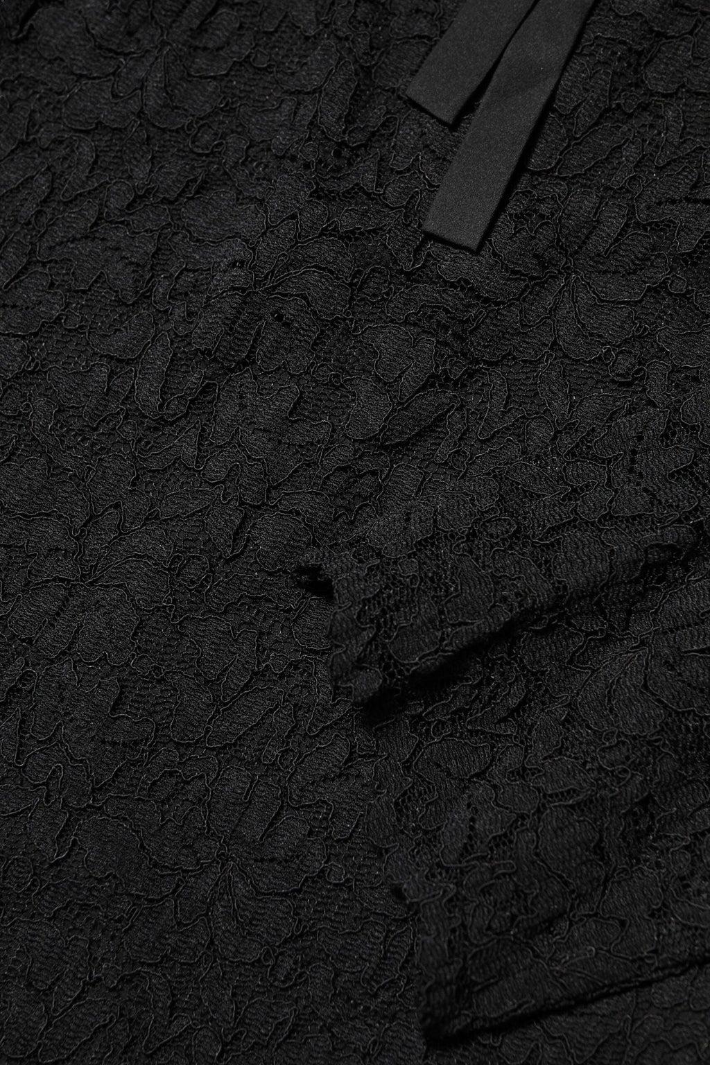 Dolce & Gabbana Black Nylon Lace Long Sleeve Blouse Top - Zeiniez