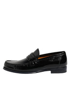 Dolce & Gabbana Black Leather Slip On Loafers Dress Shoes