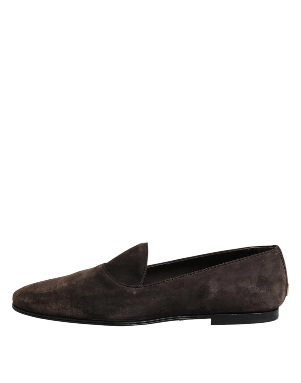 Dolce & Gabbana Brown Velvet Leather Slip On Loafers Shoes - Zeiniez