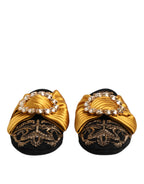Dolce & Gabbana Multicolor Embellished Flat Sandals Shoes